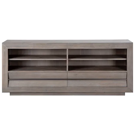 Contemporary 70" Driftwood Grey TV Stand
